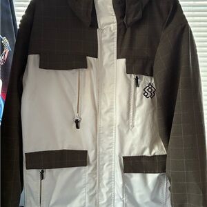 Special Blend Men's Ski & Snowboard hooded insulated waterproof Gray/White (XL)